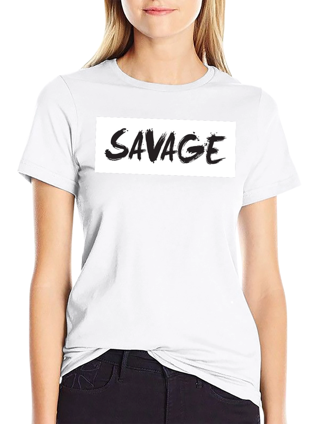 Savage Graphic Print Mens Black T-Shirt