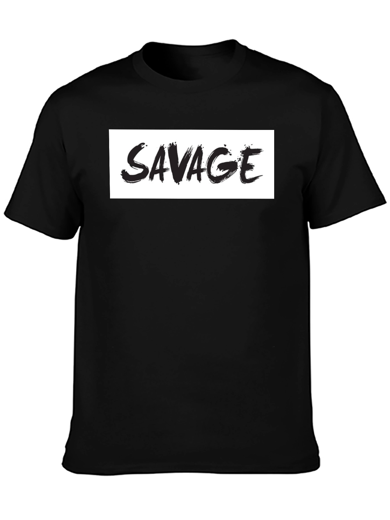 Savage Graphic Print Mens Black T-Shirt