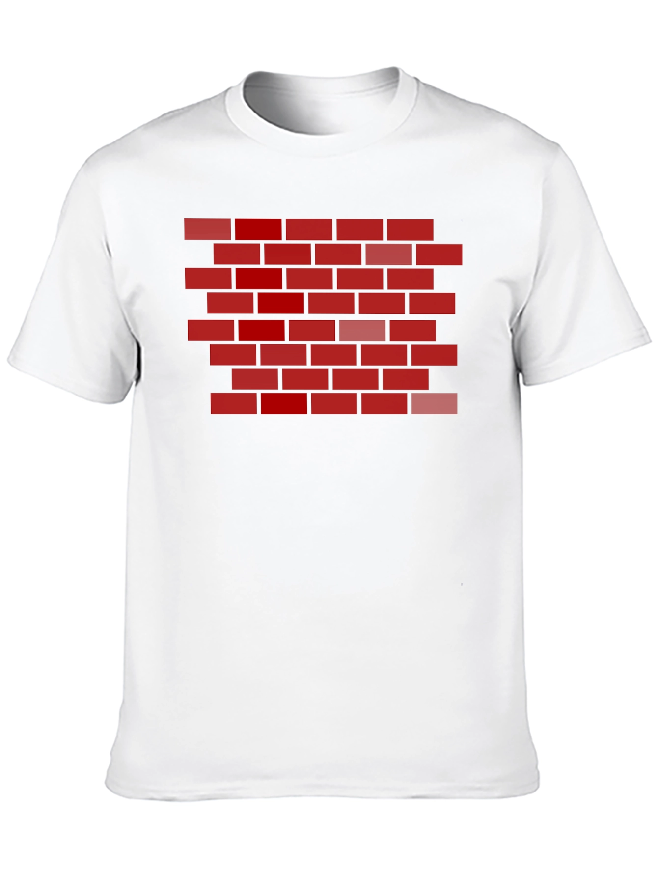 Brick Wall Graphic Tee - Black Cotton T-Shirt