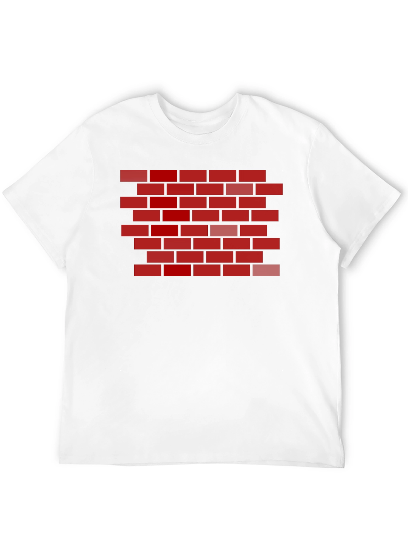 Brick Wall Graphic Tee - Black Cotton T-Shirt