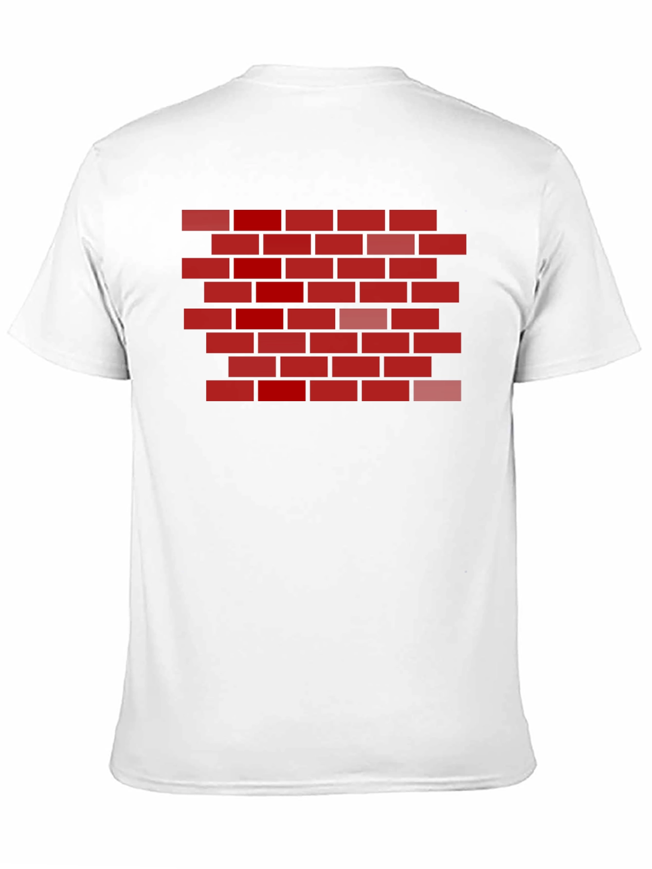 Brick Wall Graphic Tee - Black Cotton T-Shirt