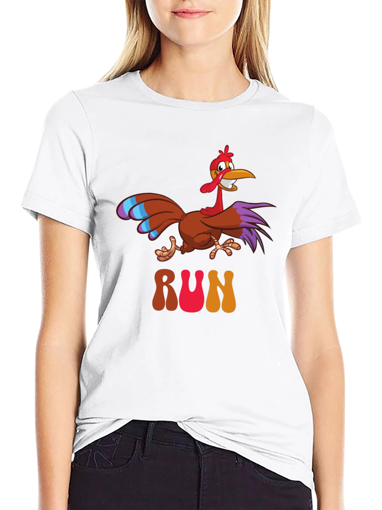 Funny Turkey Run T-Shirt - Thanksgiving Apparel