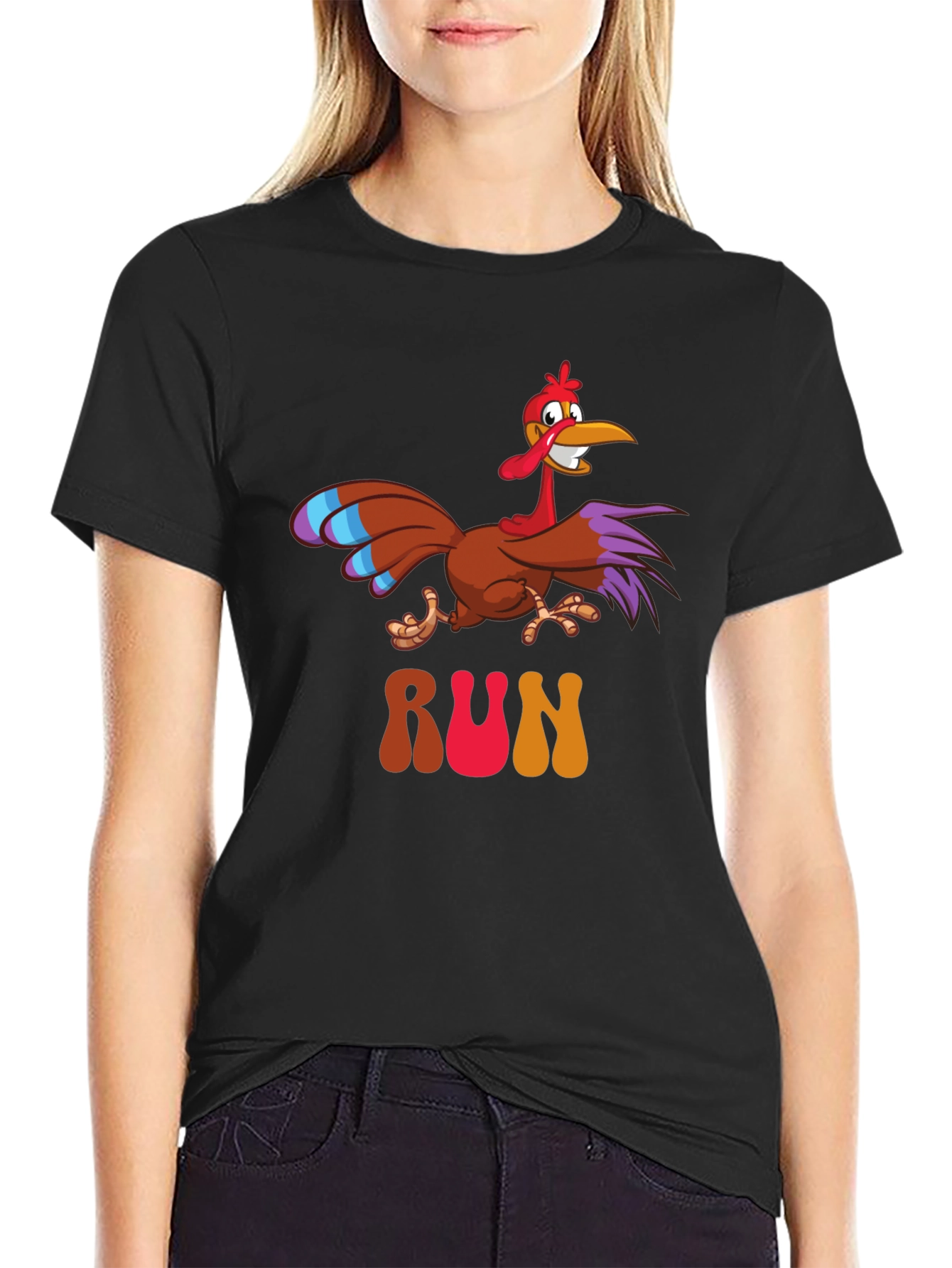 Funny Turkey Run T-Shirt - Thanksgiving Apparel