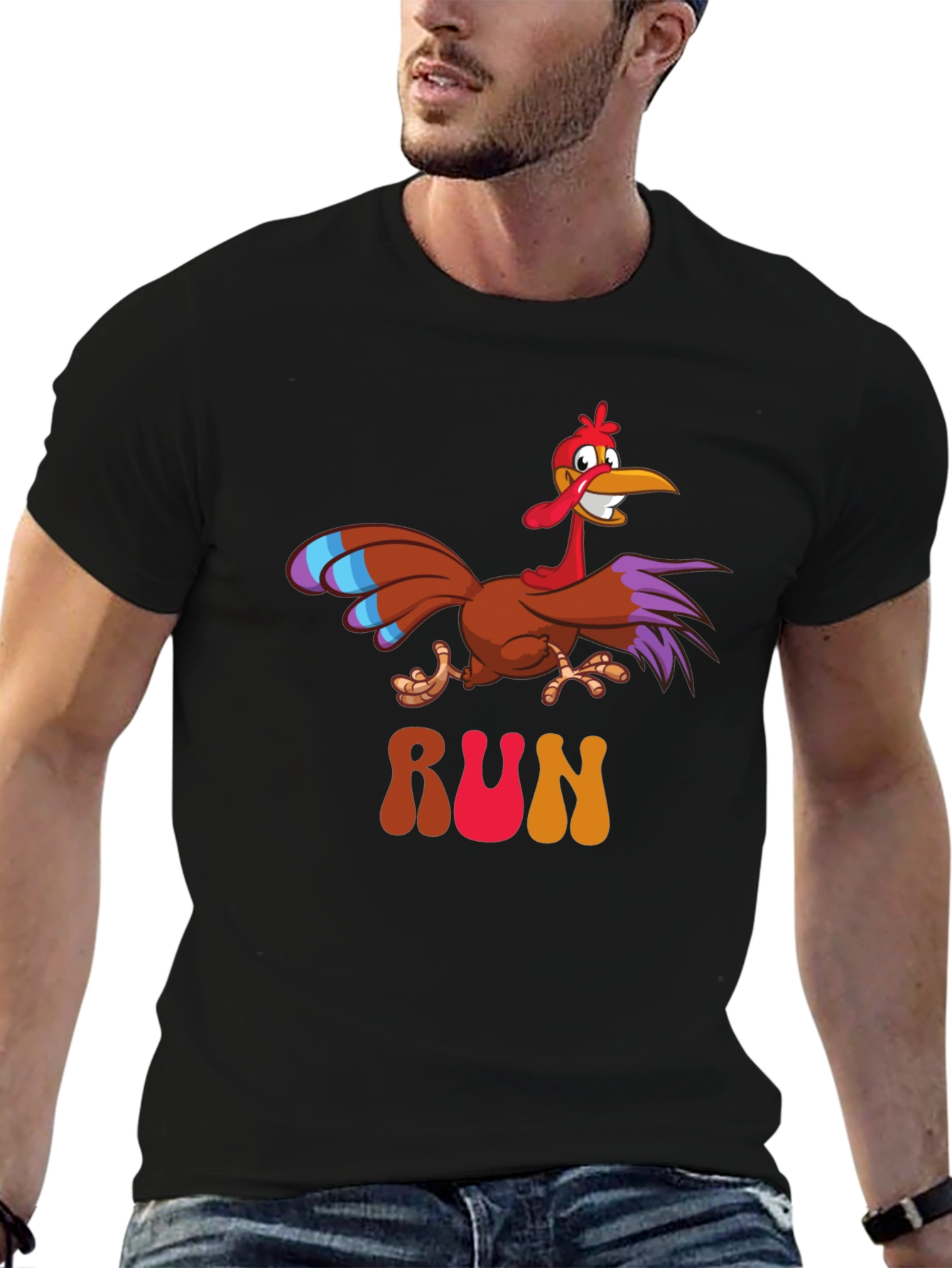 Funny Turkey Run T-Shirt - Thanksgiving Apparel