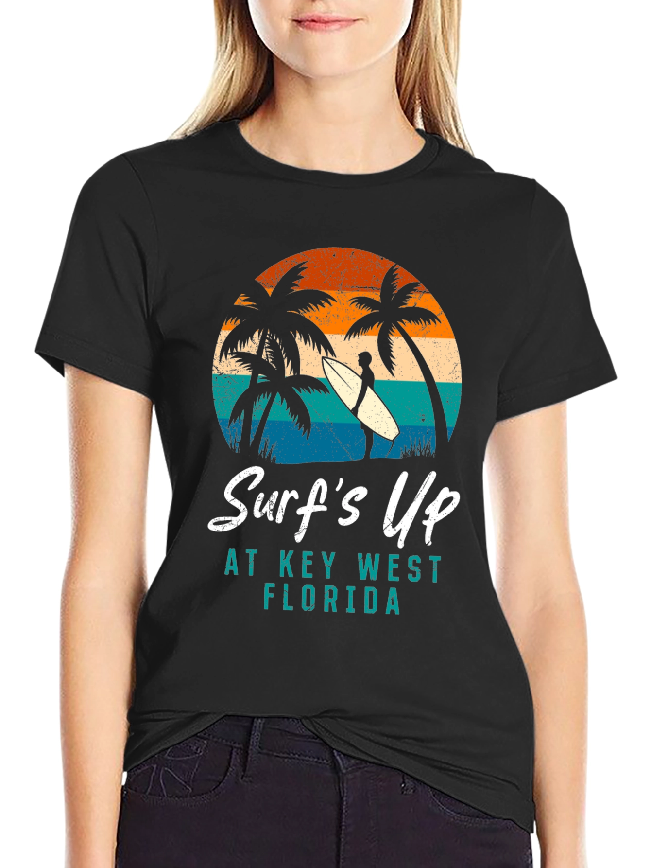 Surfs Up Key West Florida Tee
