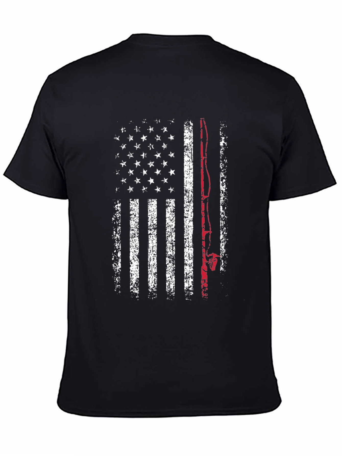 American Flag Fishing Rod T-Shirt