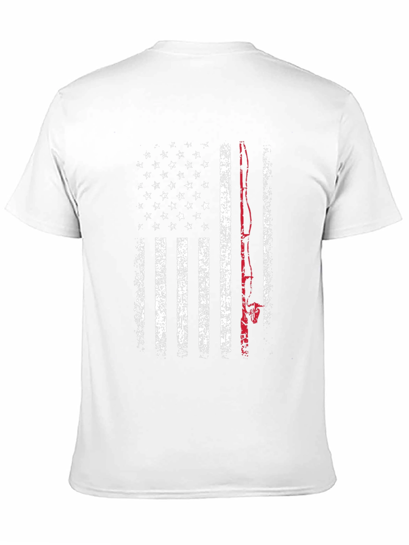 American Flag Fishing Rod T-Shirt