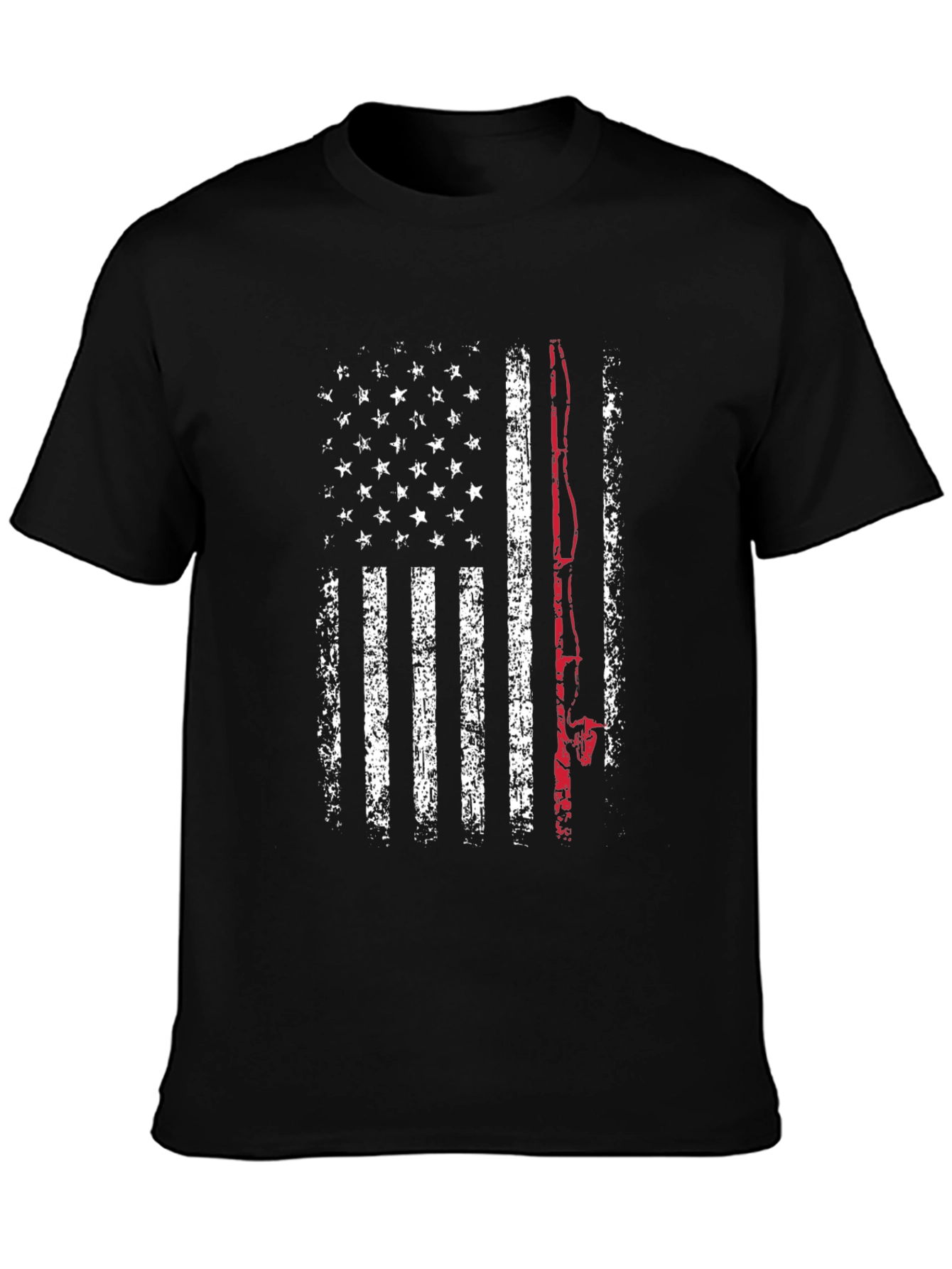 American Flag Fishing Rod T-Shirt