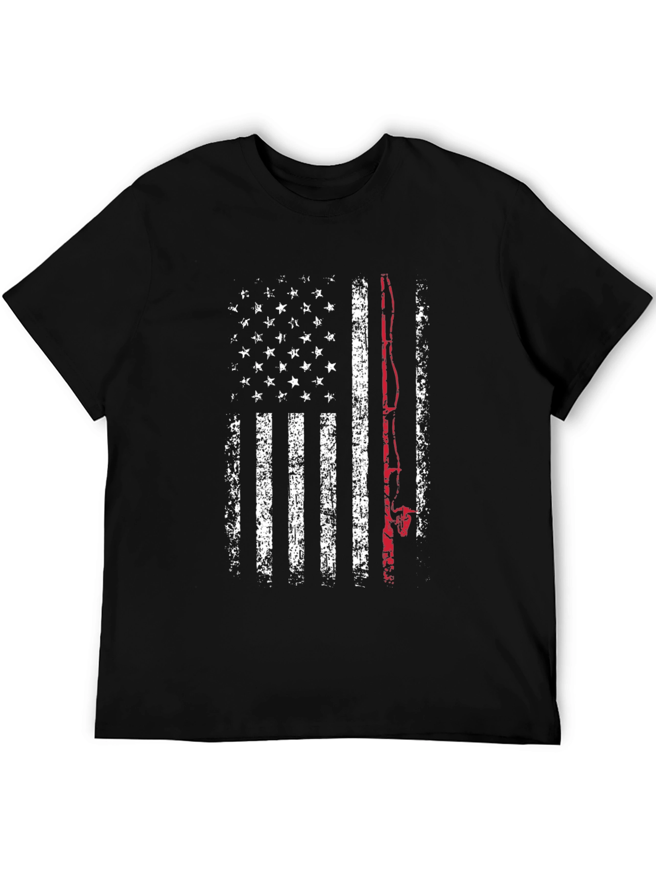 American Flag Fishing Rod T-Shirt