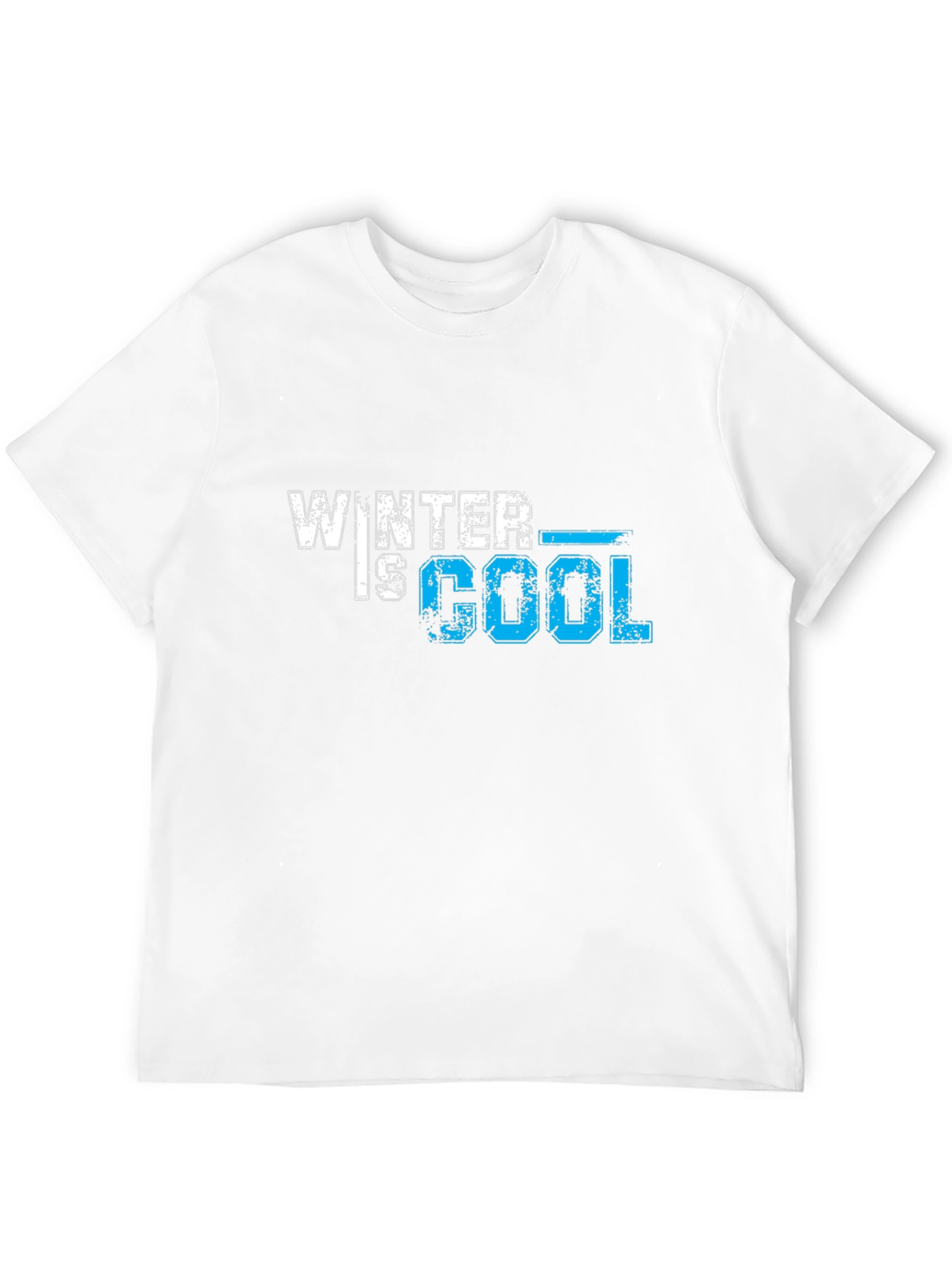 Winter is Cool Graphic Print Black T-Shirt