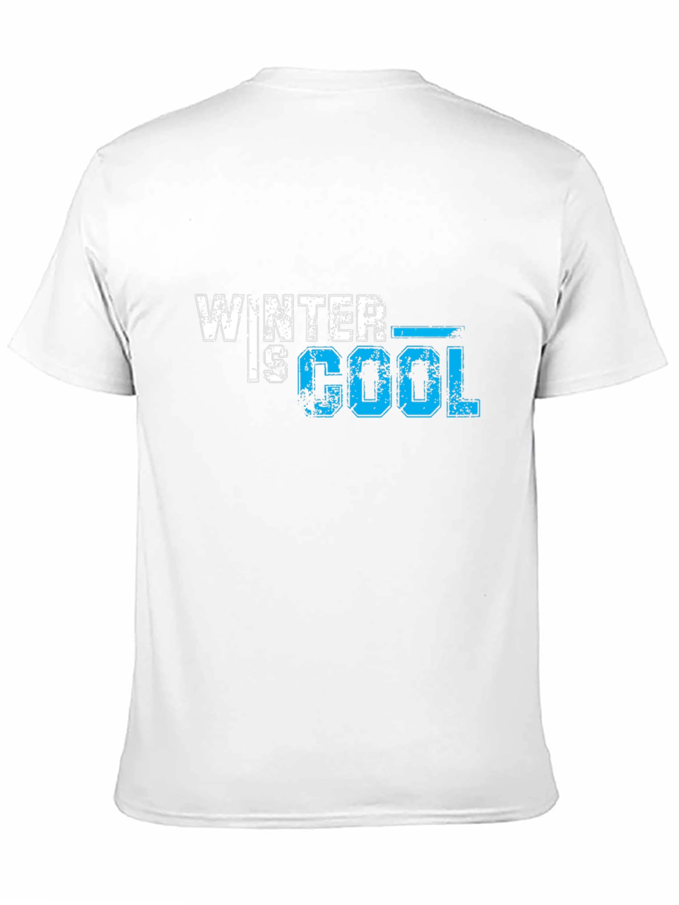 Winter is Cool Graphic Print Black T-Shirt
