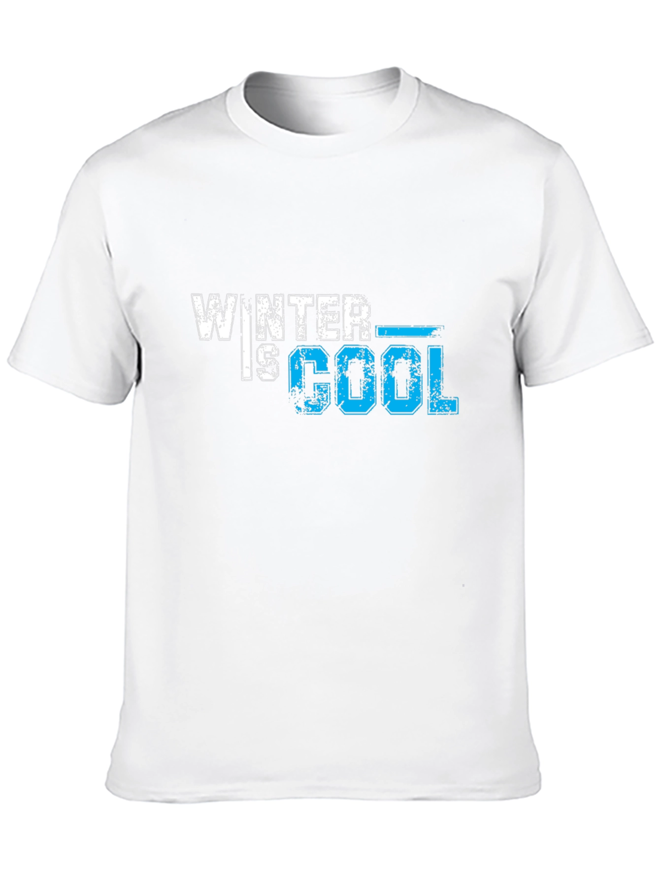 Winter is Cool Graphic Print Black T-Shirt