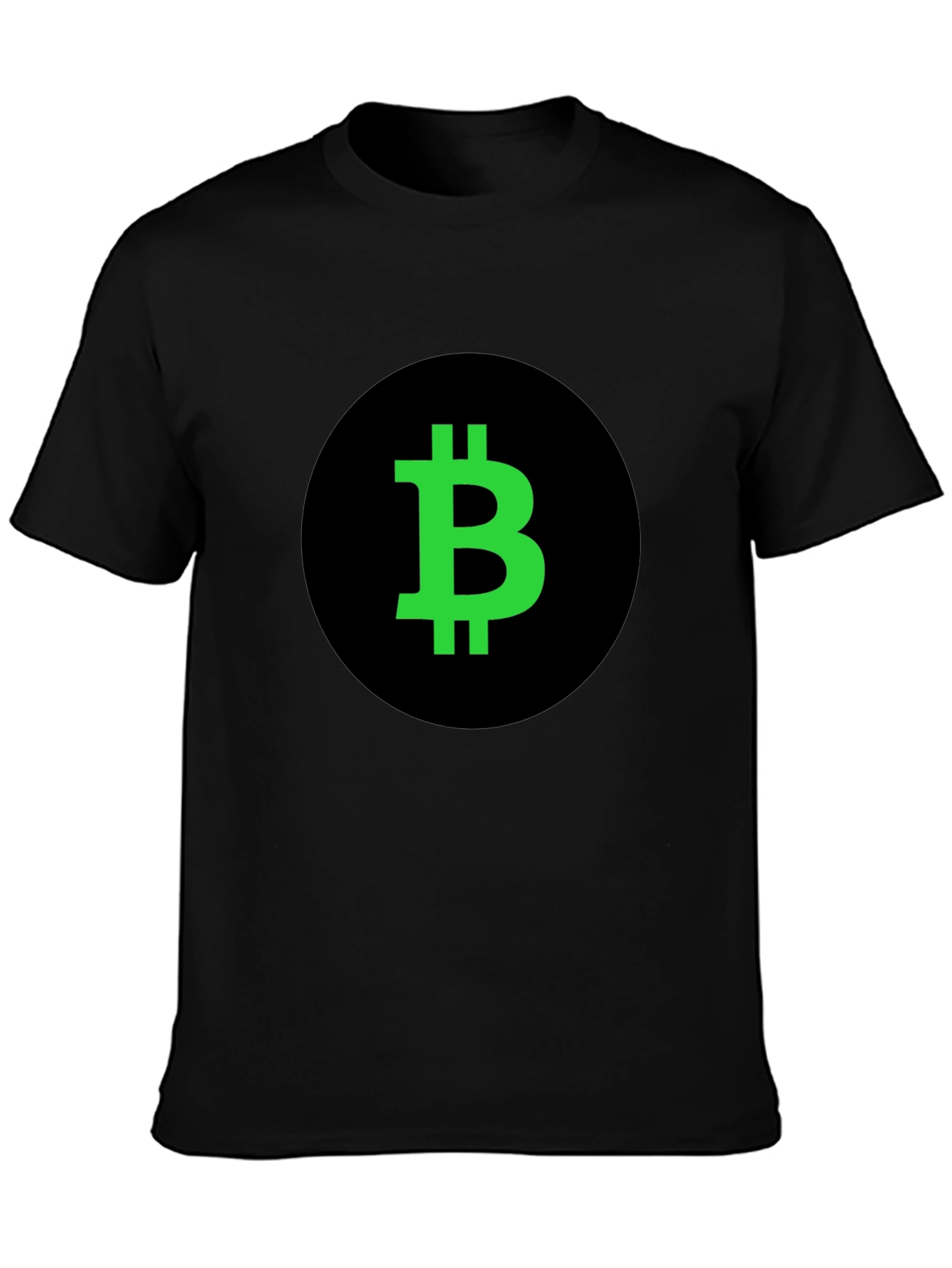 Bitcoin Crypto T-Shirt - Black with Green Logo