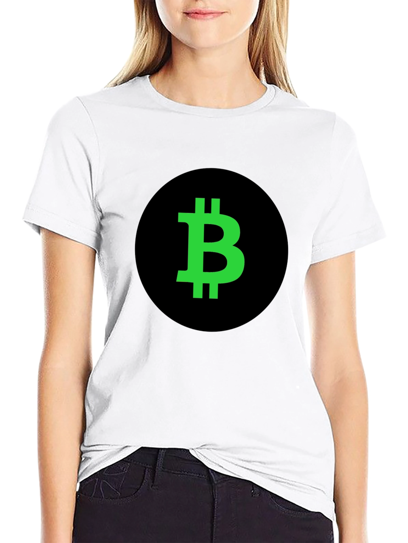 Bitcoin Crypto T-Shirt - Black with Green Logo