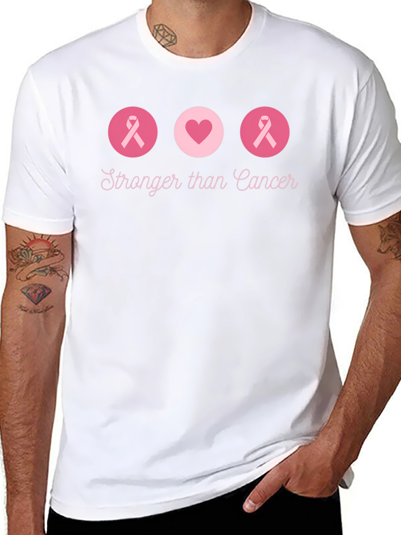 Stronger Than Cancer Graphic Tee - Black