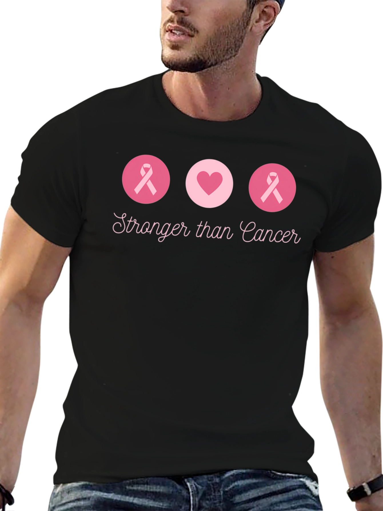 Stronger Than Cancer Graphic Tee - Black