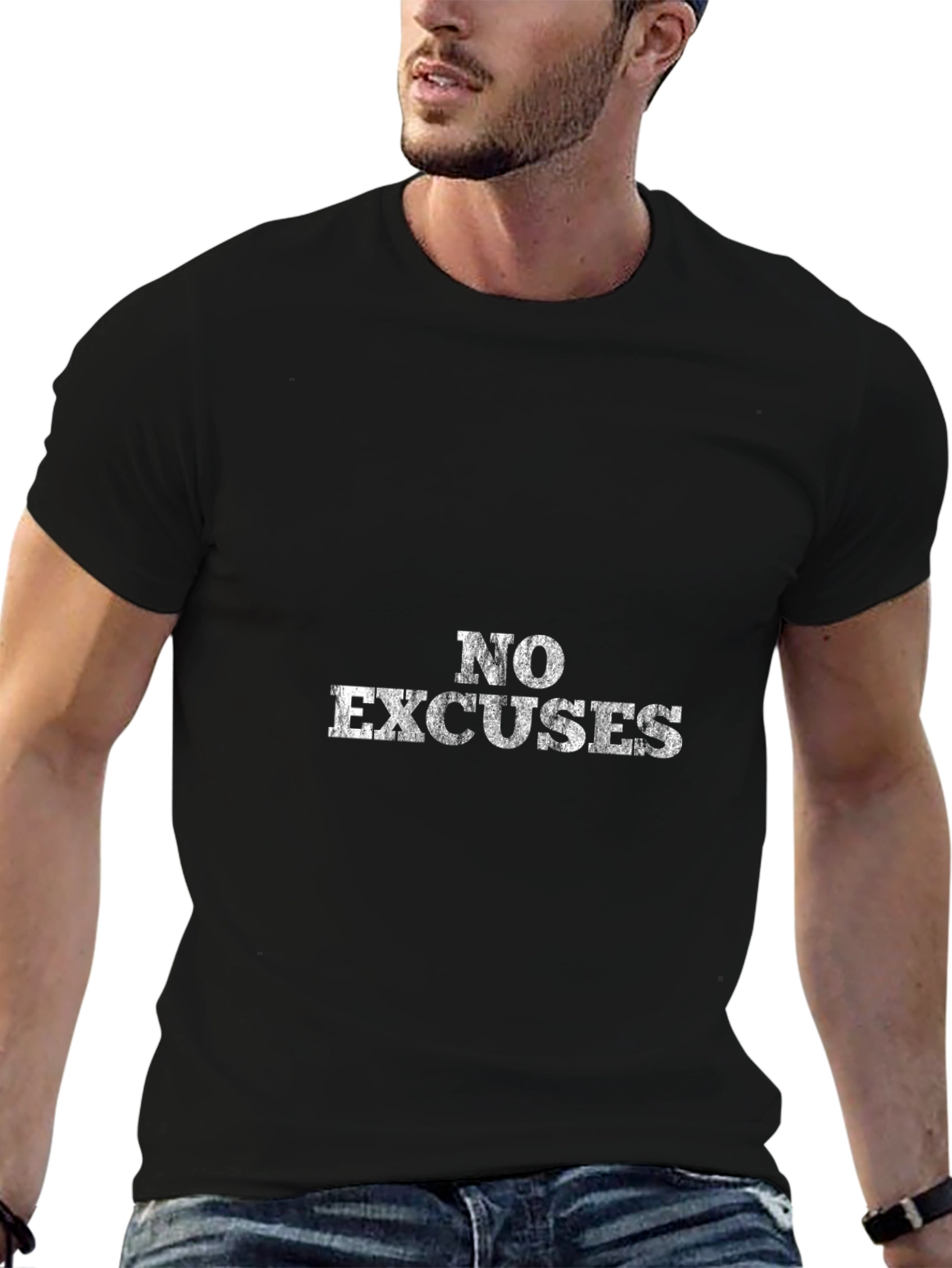 No Excuses Graphic Black T-Shirt