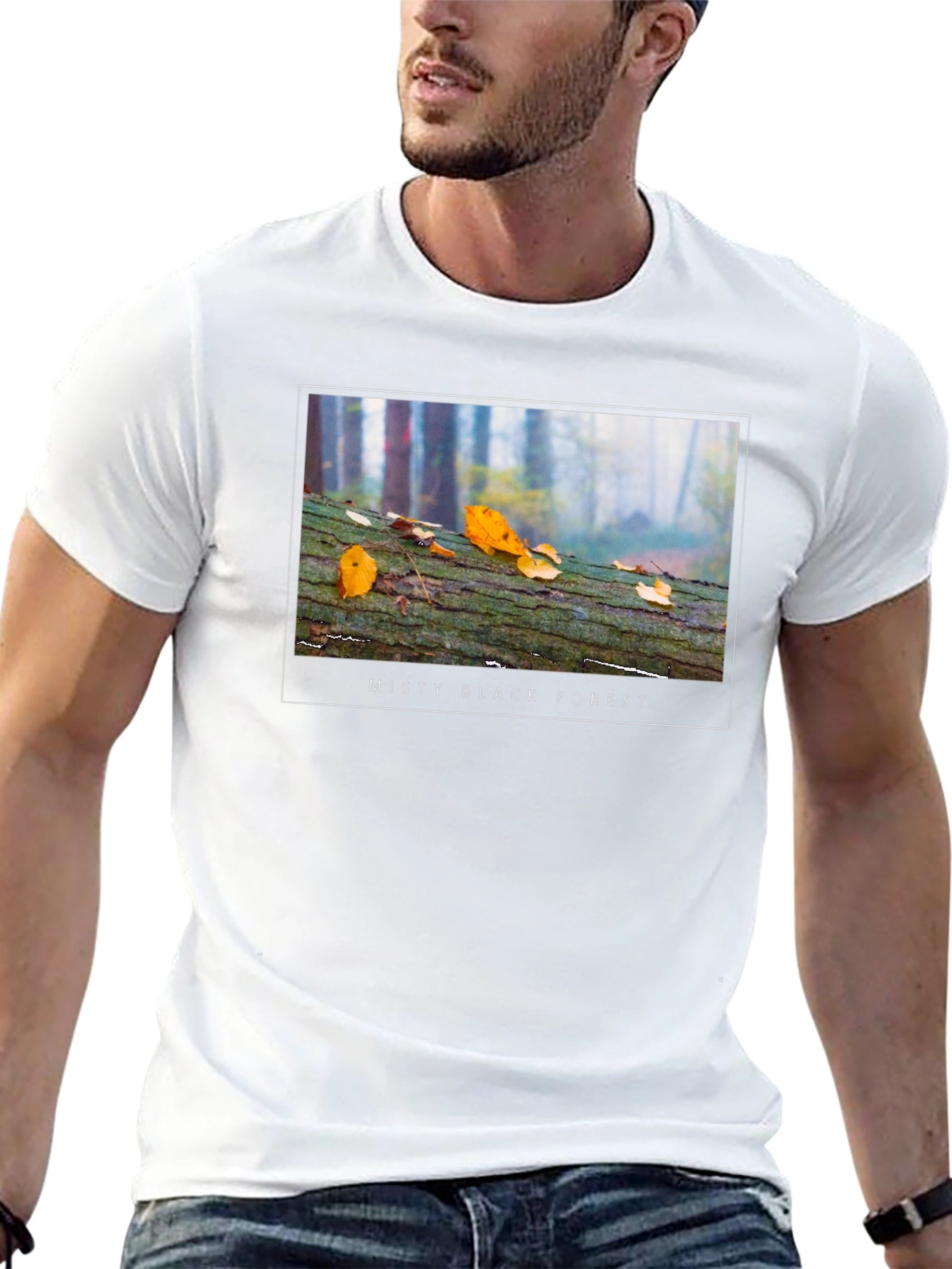 Misty Black Forest T-Shirt - Nature Inspired Tee