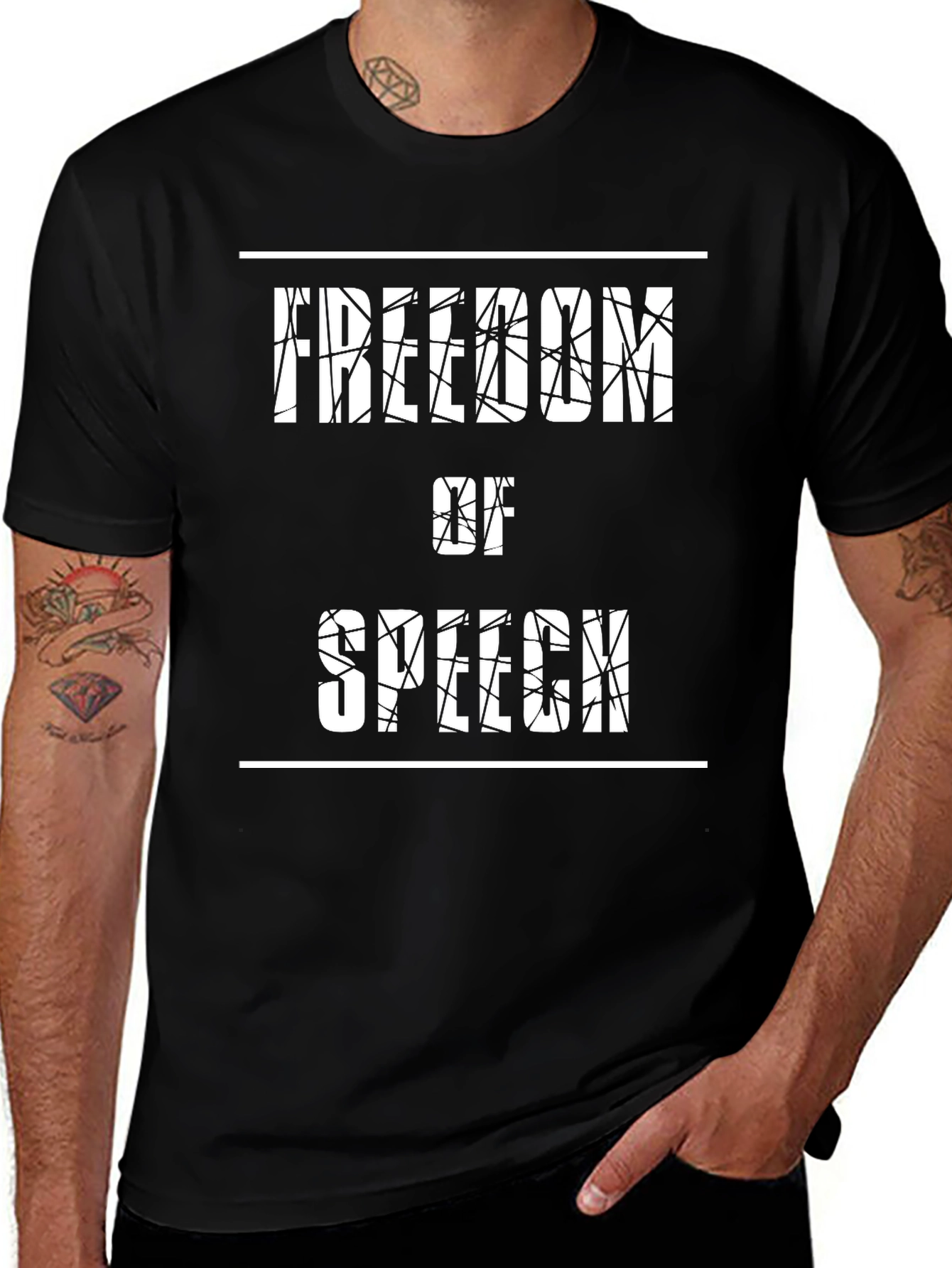Freedom of Speech Graphic Tee - Black