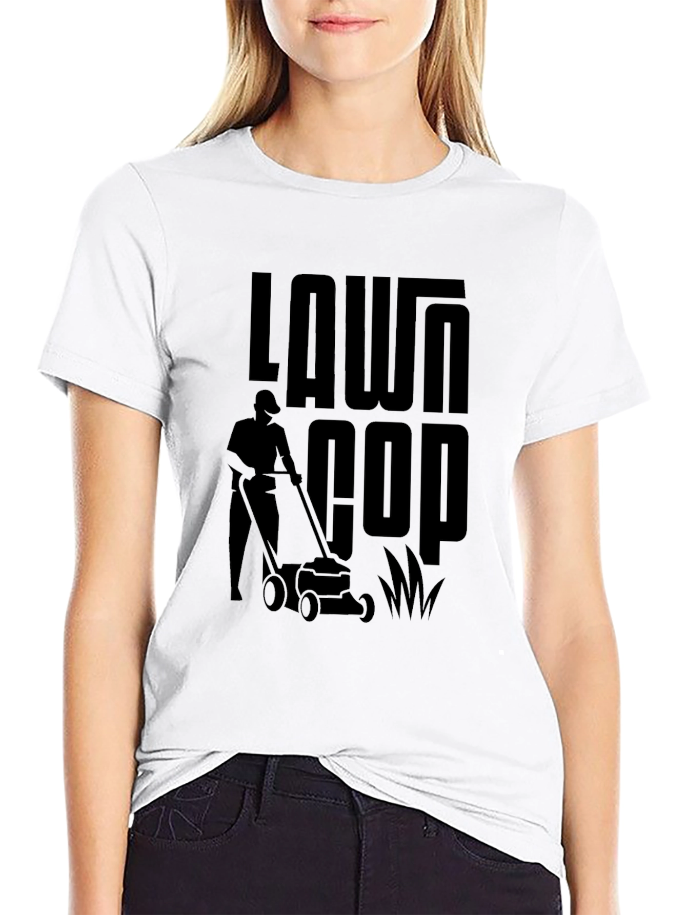Lawn Cop Black Graphic Tee
