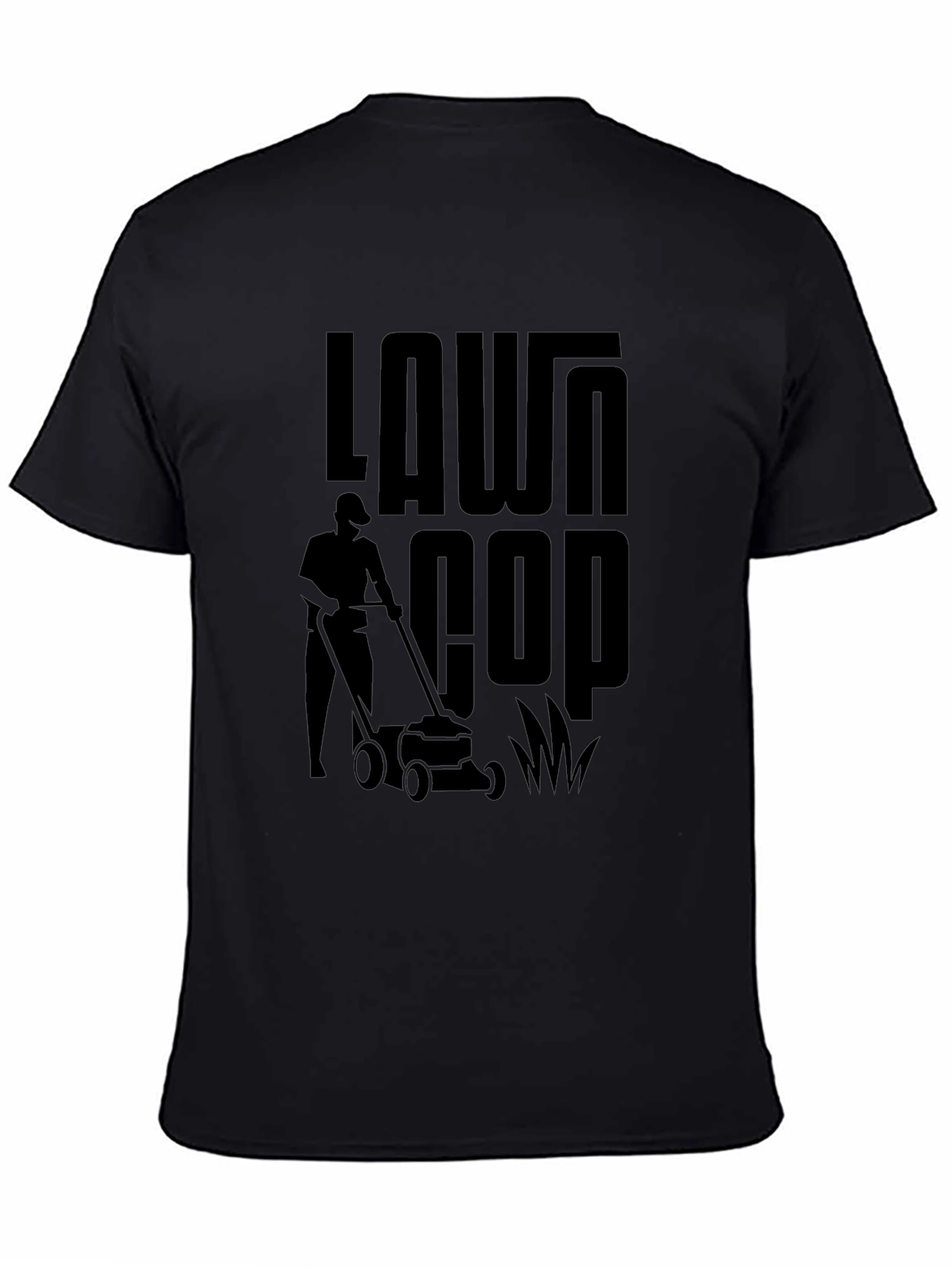 Lawn Cop Black Graphic Tee