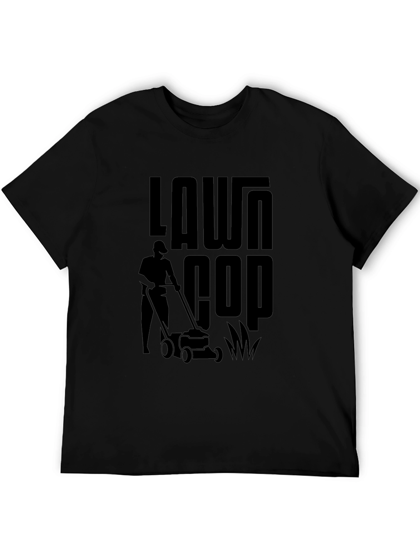 Lawn Cop Black Graphic Tee