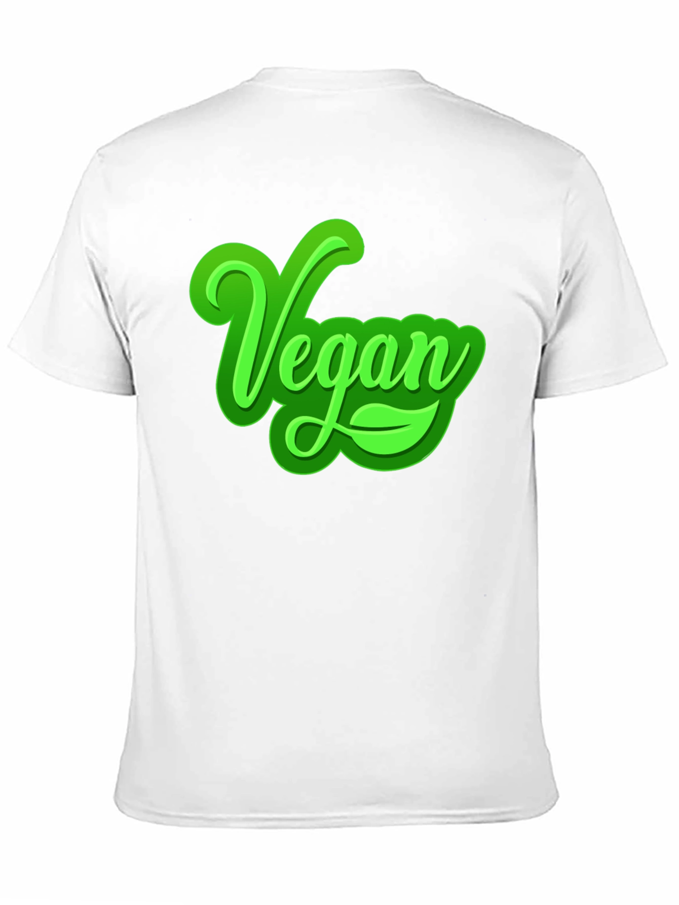 Vegan Graphic T-Shirt - Bold Green Lettering