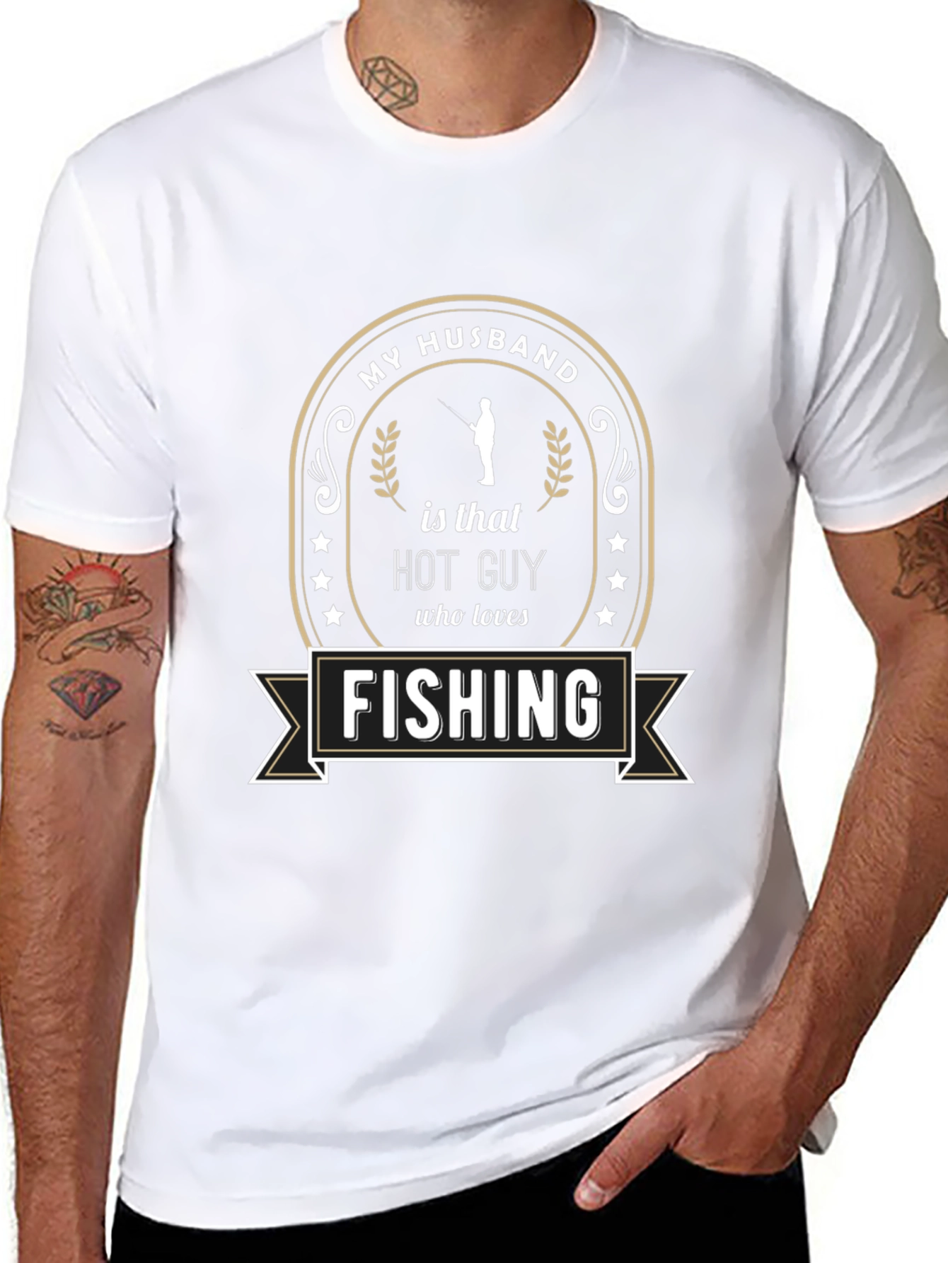 My Husband Loves Fishing T-Shirt