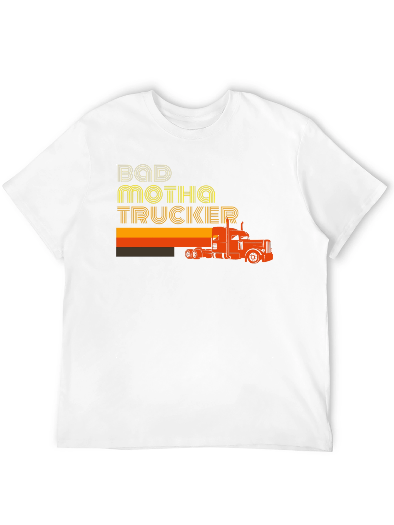 Bad Motha Trucker Graphic T-Shirt - Retro Style