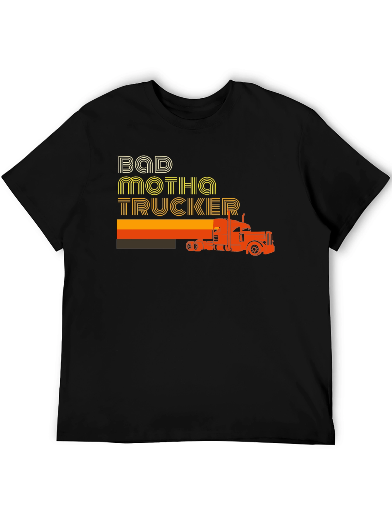 Bad Motha Trucker Graphic T-Shirt - Retro Style