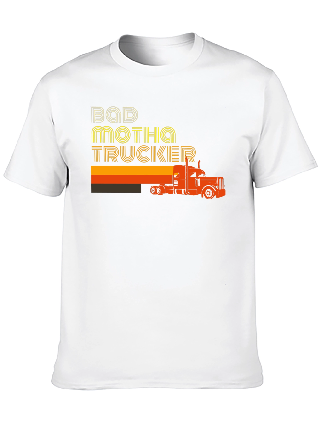Bad Motha Trucker Graphic T-Shirt - Retro Style