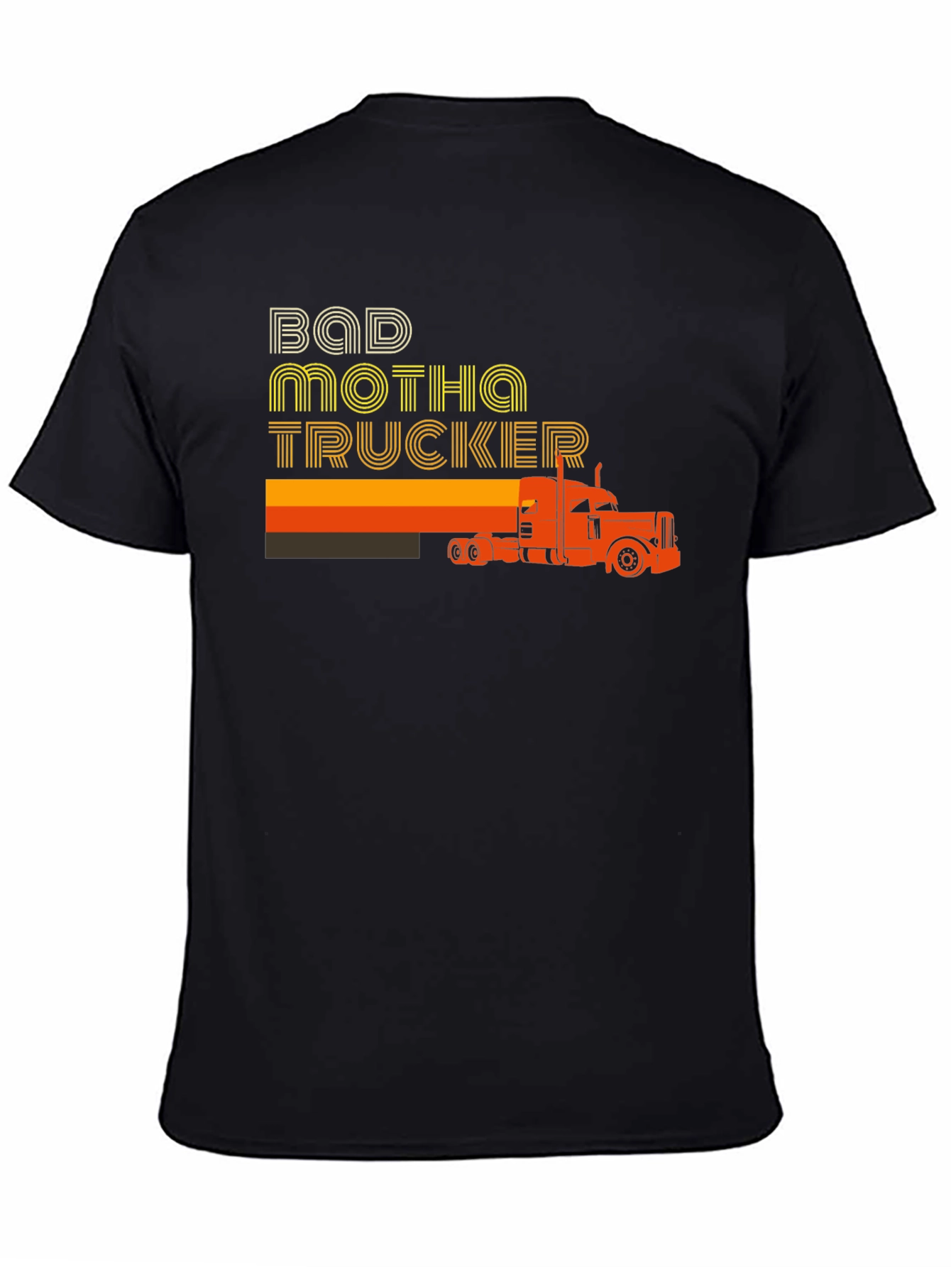Bad Motha Trucker Graphic T-Shirt - Retro Style