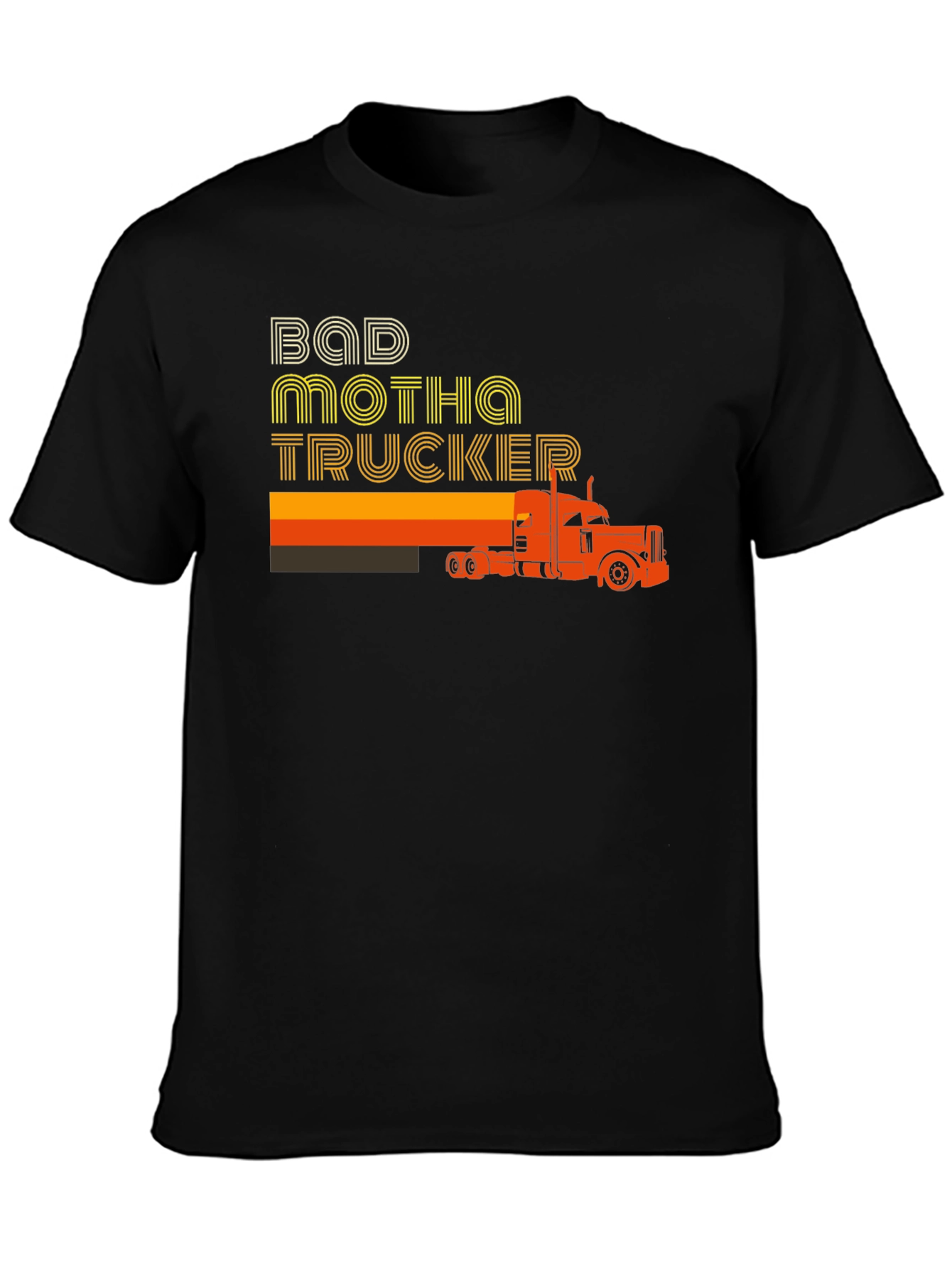 Bad Motha Trucker Graphic T-Shirt - Retro Style