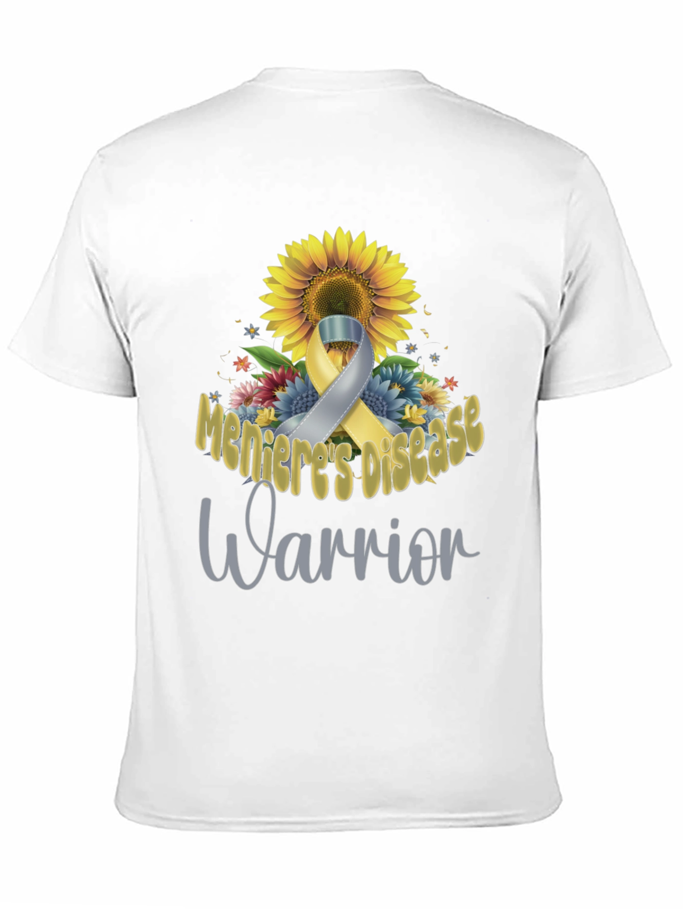 Menieres Disease Warrior Sunflower Ribbon T-Shirt