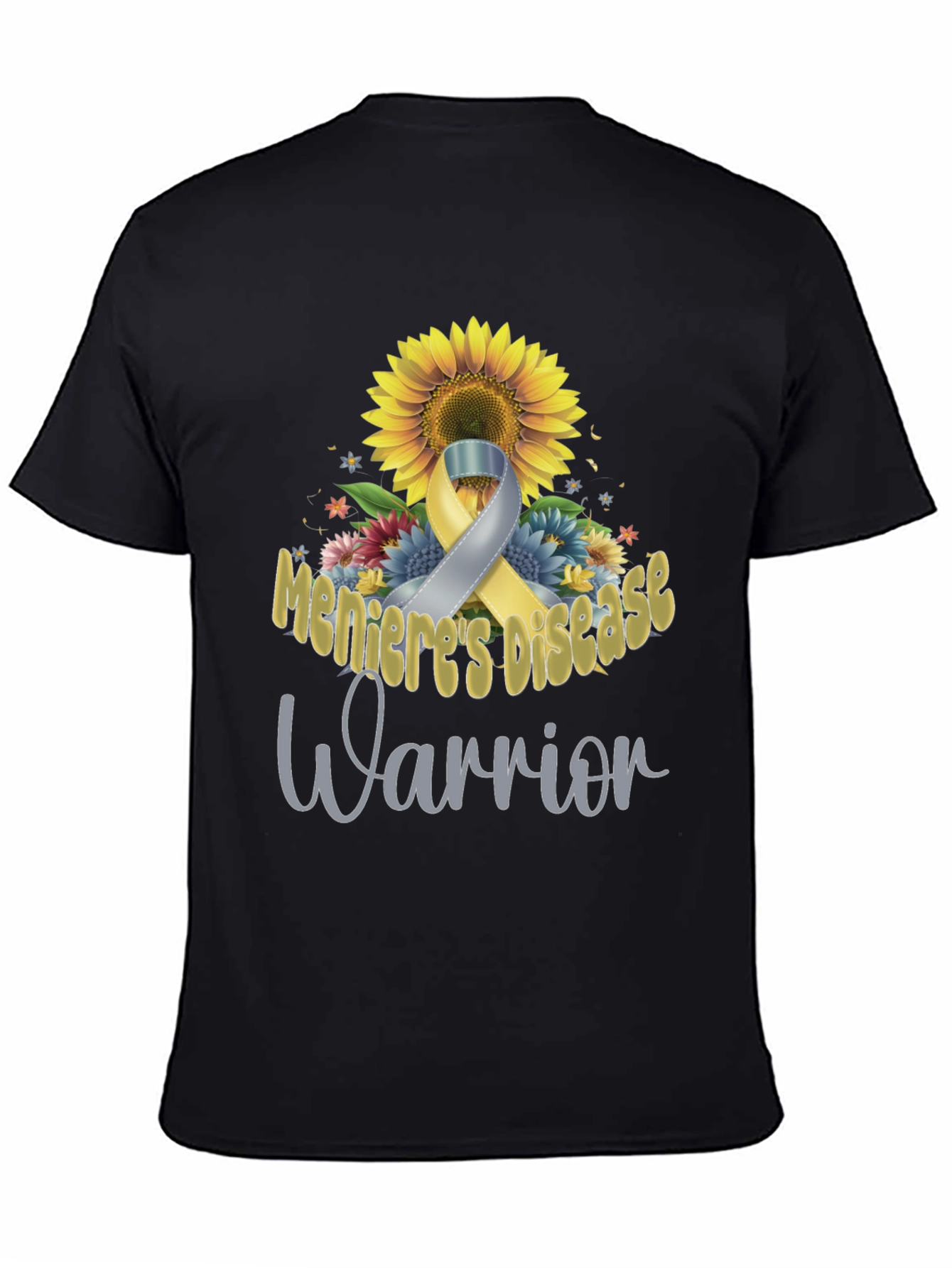 Menieres Disease Warrior Sunflower Ribbon T-Shirt