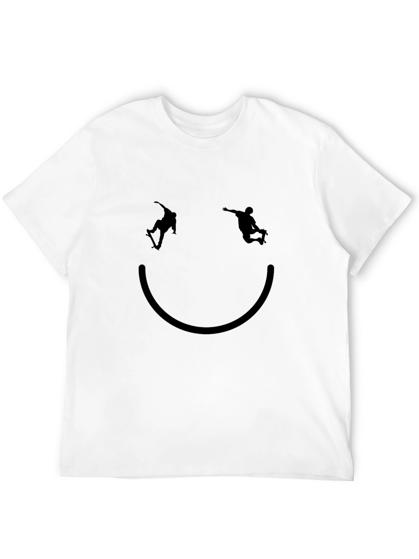 Skate Smile Tee - Black Graphic T-Shirt