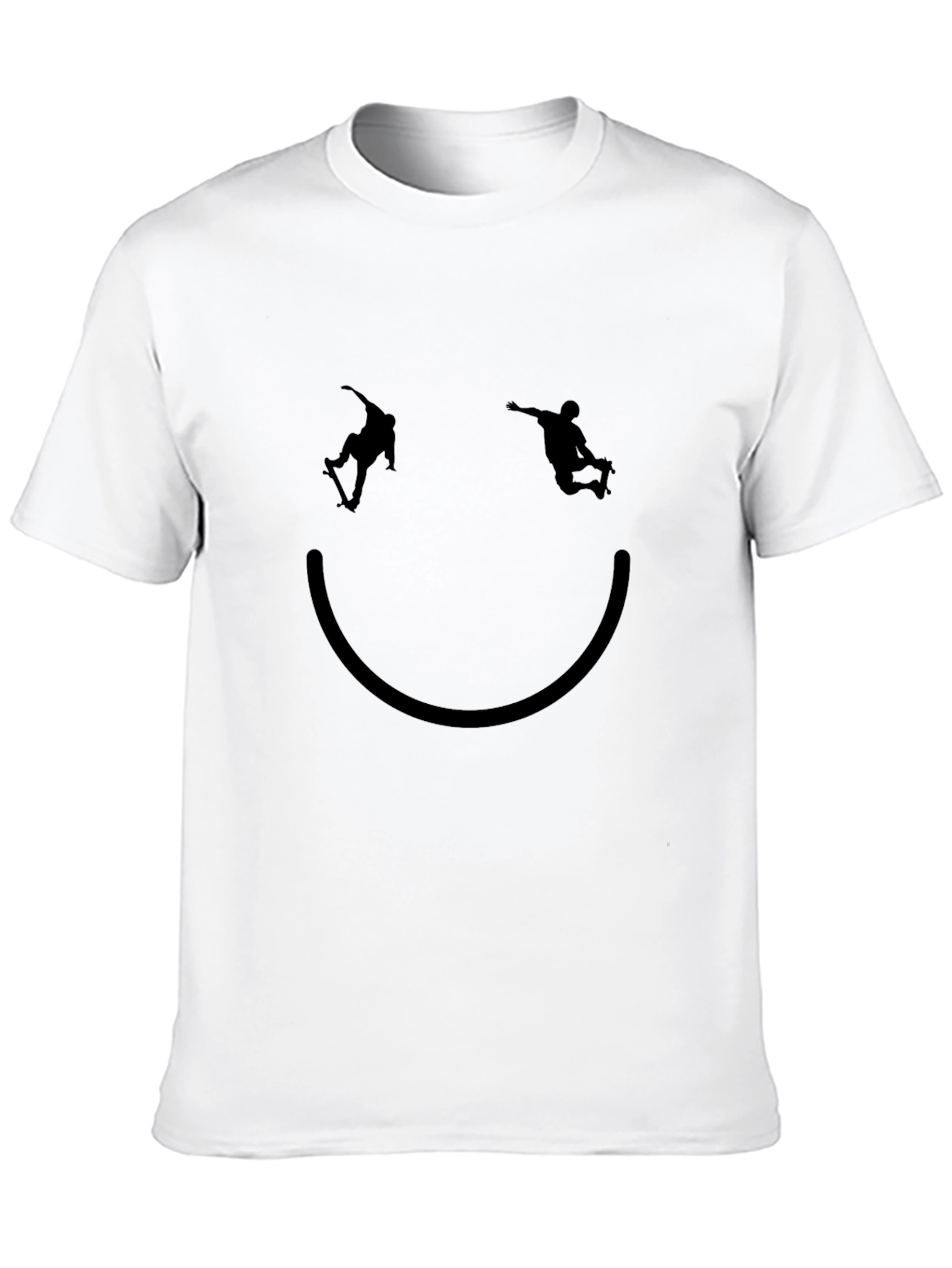 Skate Smile Tee - Black Graphic T-Shirt