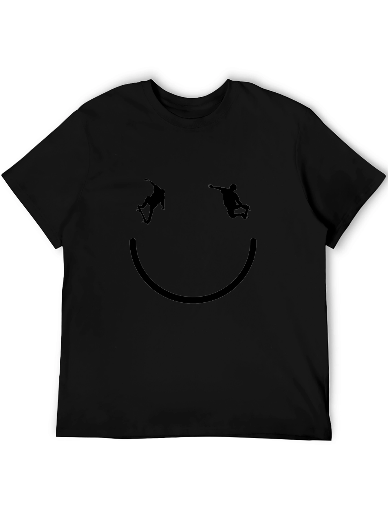 Skate Smile Tee - Black Graphic T-Shirt