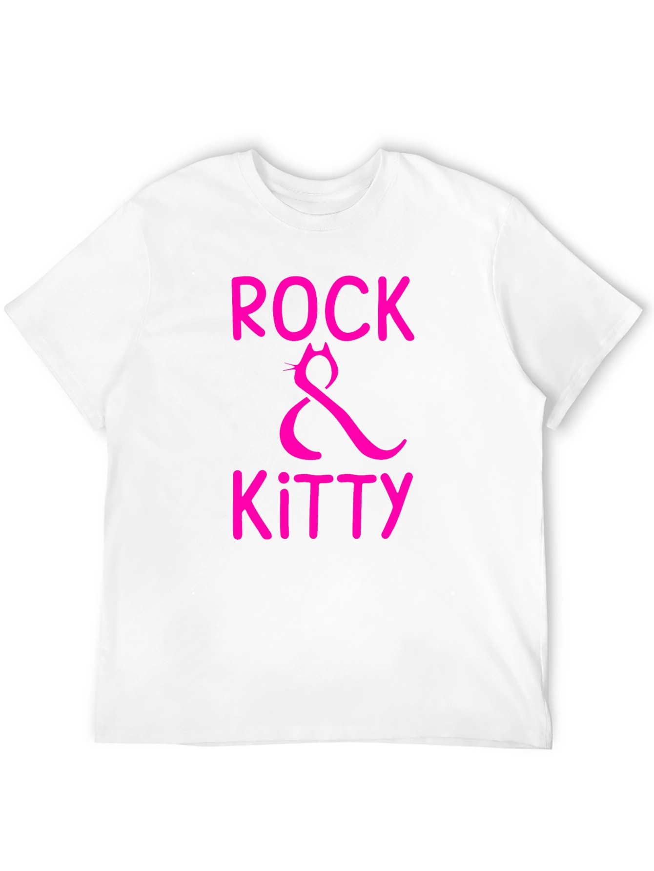 Rock & Kitty Graphic Tee - Black Cotton T-Shirt