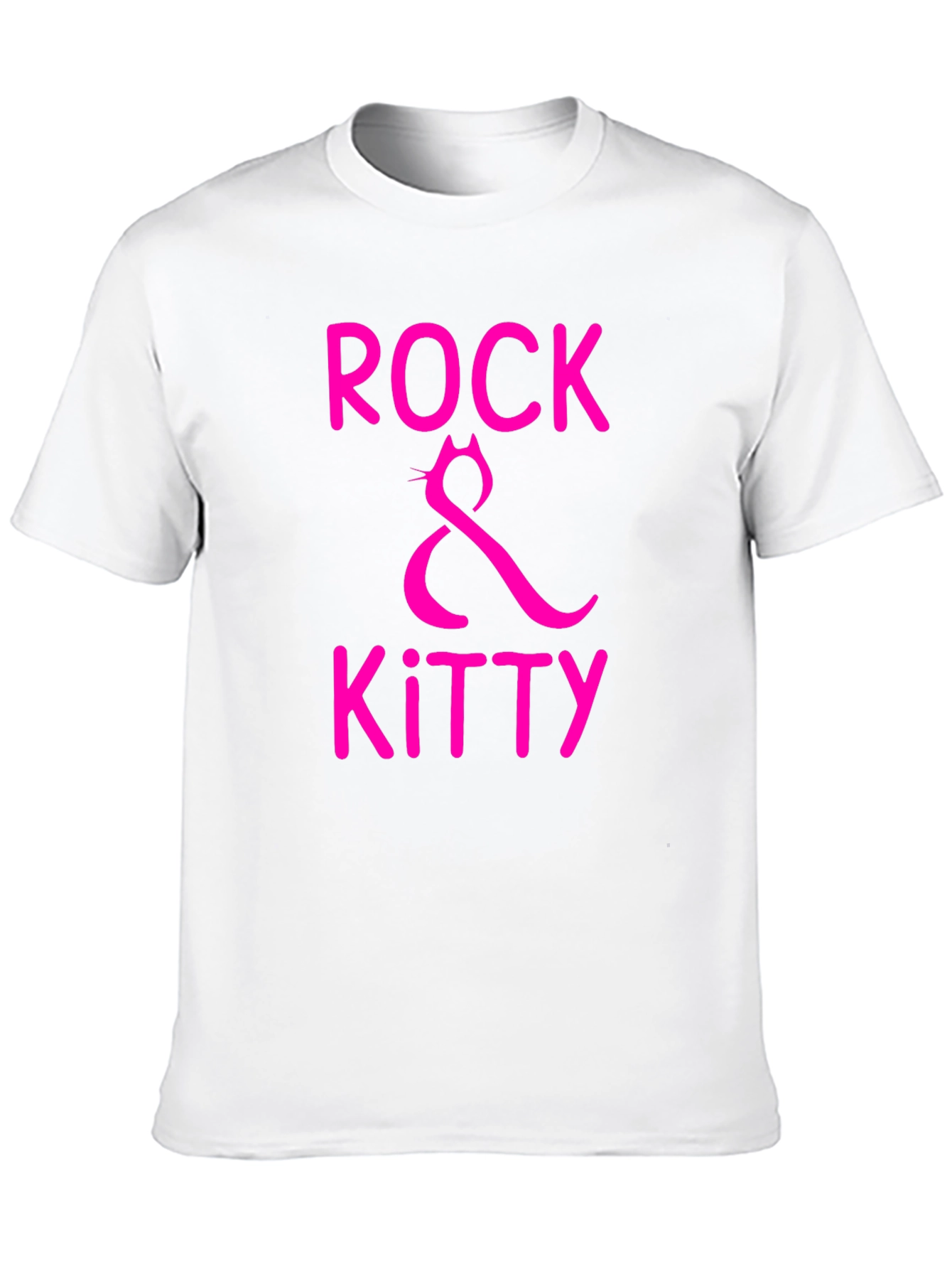 Rock & Kitty Graphic Tee - Black Cotton T-Shirt