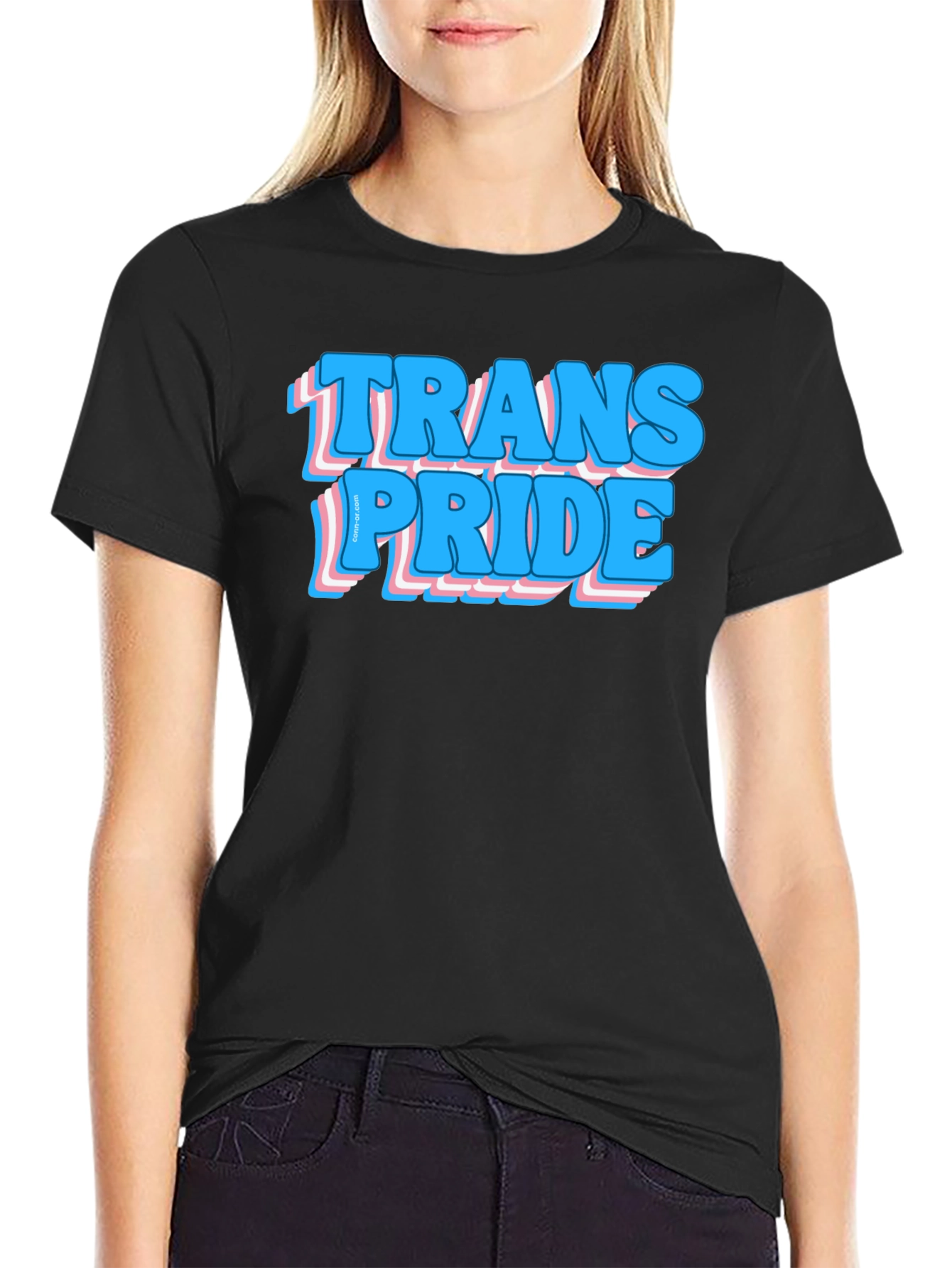 Trans Pride Graphic Tee - Black Cotton Comfort