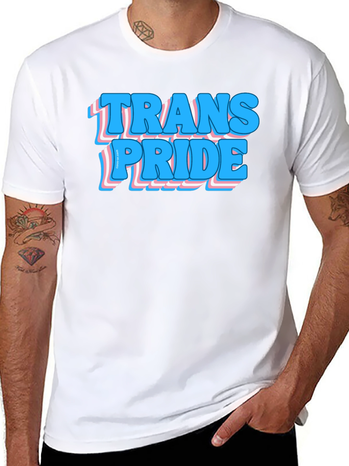 Trans Pride Graphic Tee - Black Cotton Comfort