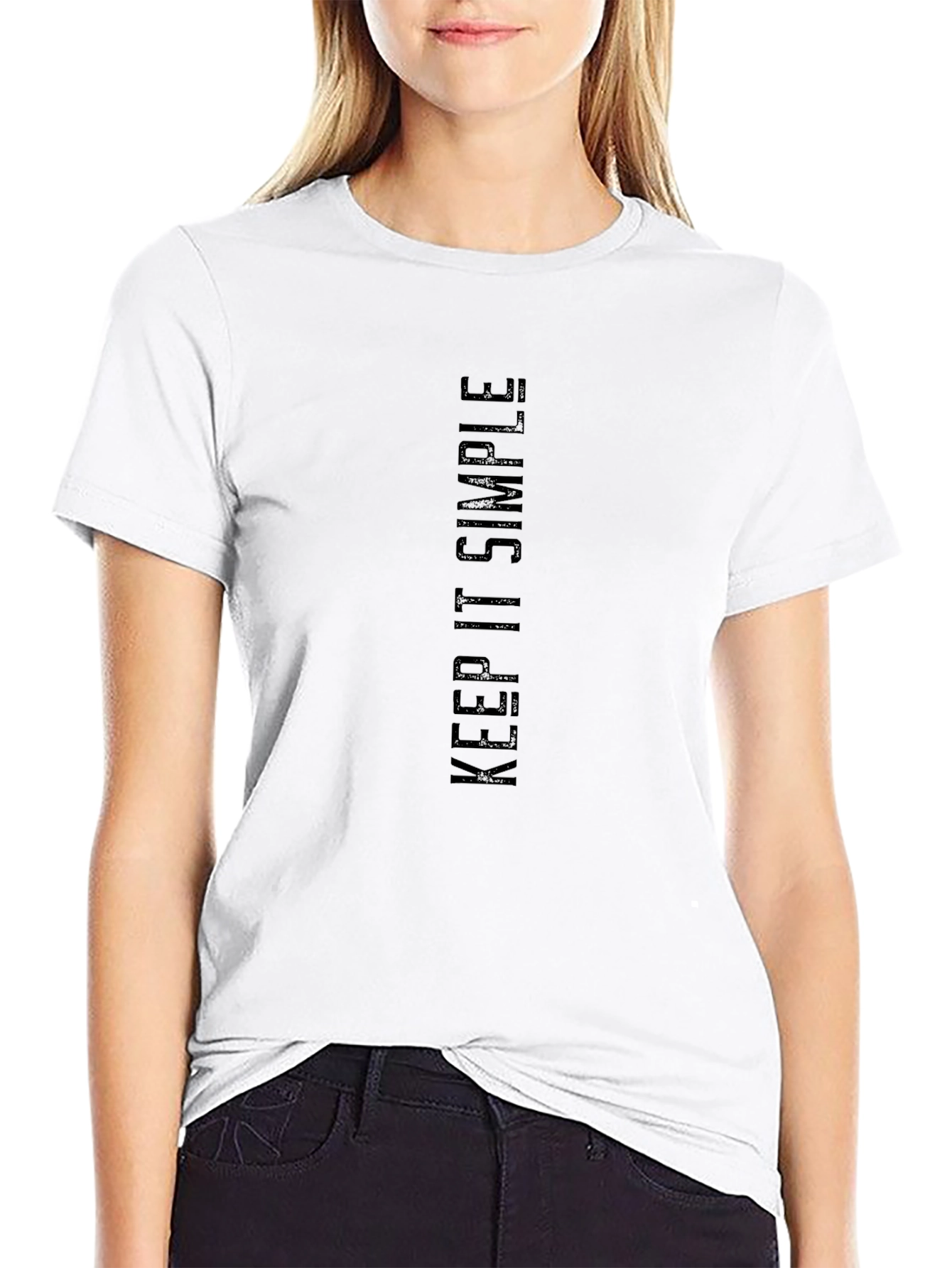 Keep It Simple Black Graphic Tee