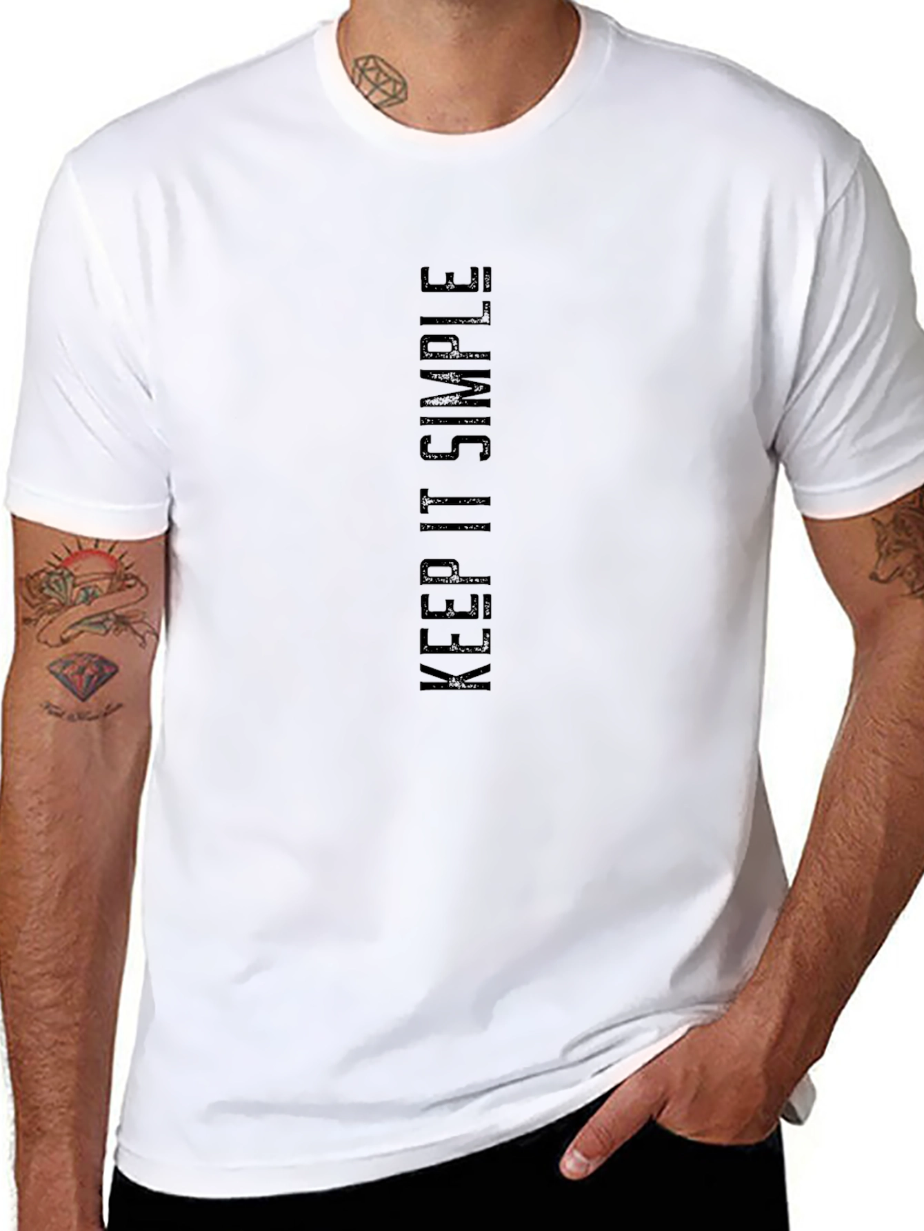 Keep It Simple Black Graphic Tee