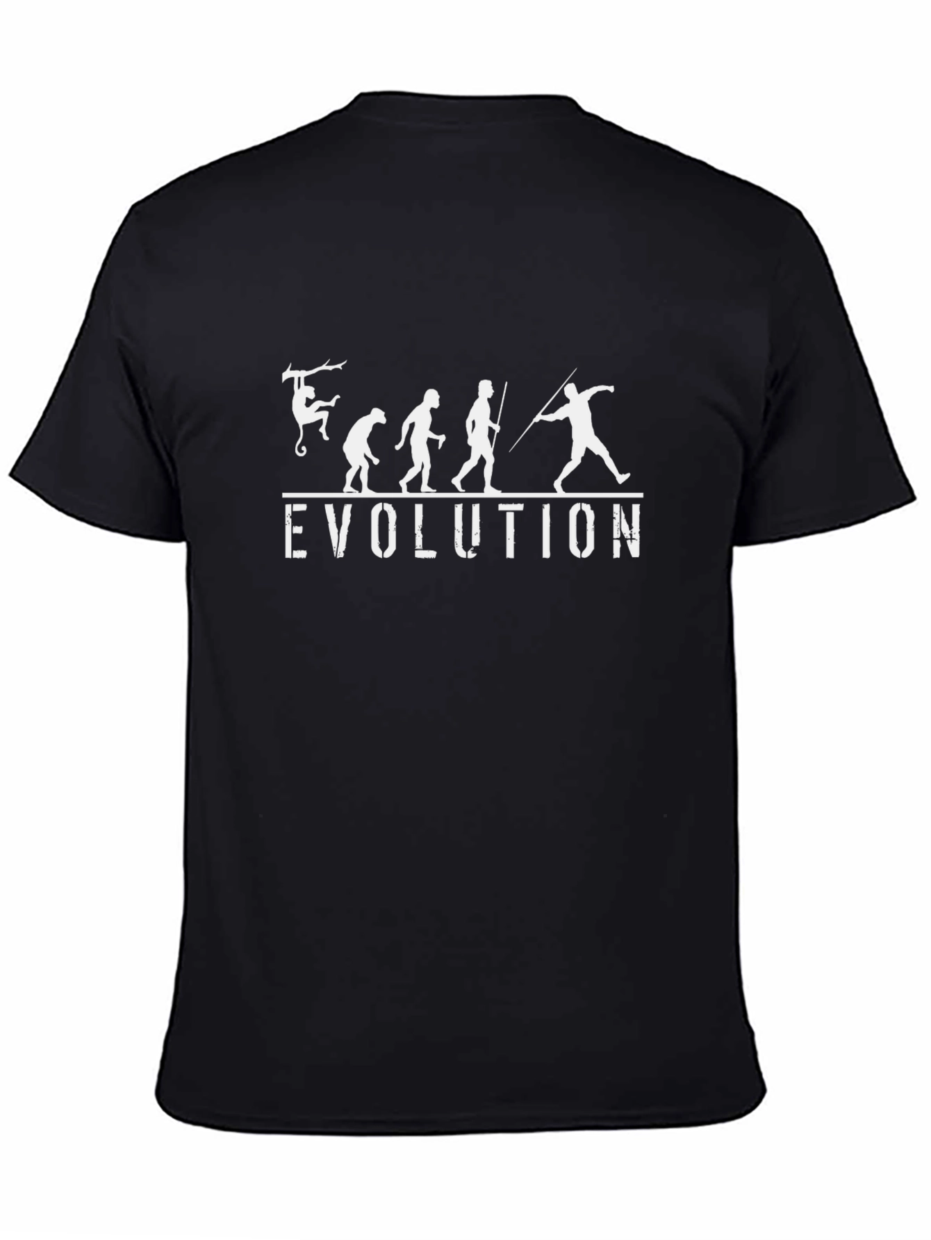 Evolution Graphic Print Black T-Shirt