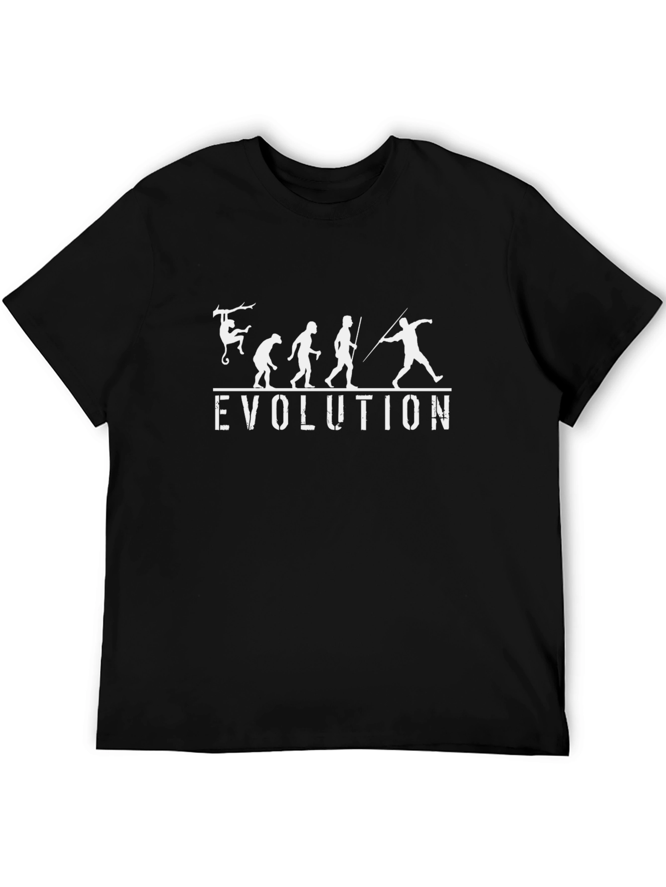 Evolution Graphic Print Black T-Shirt