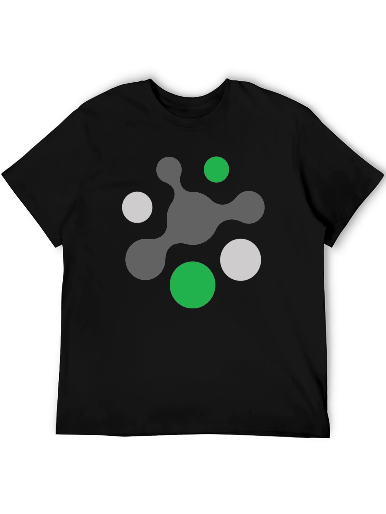 Abstract Graphic Print Black T-Shirt