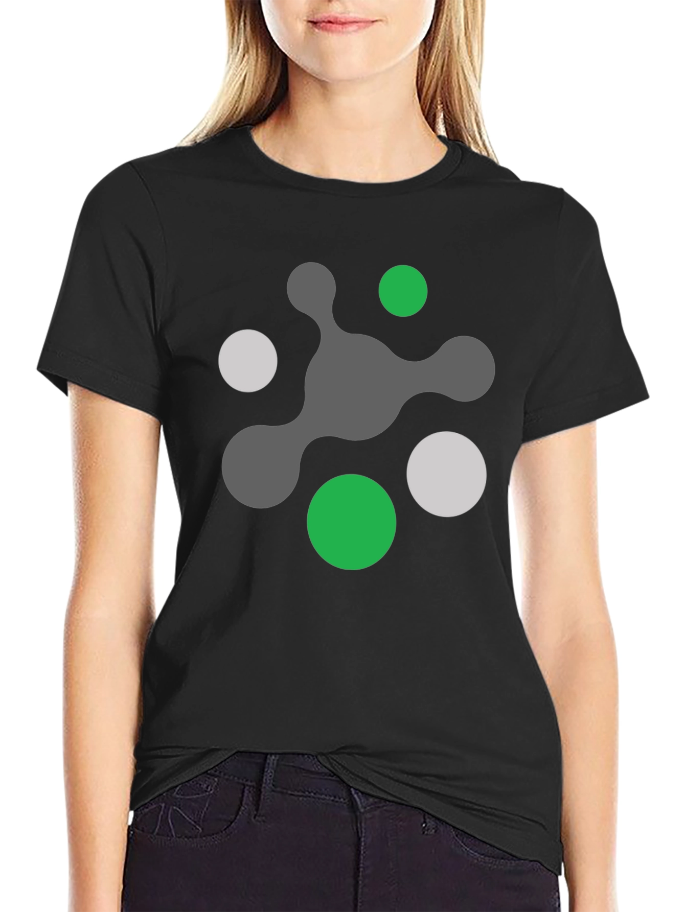Abstract Graphic Print Black T-Shirt
