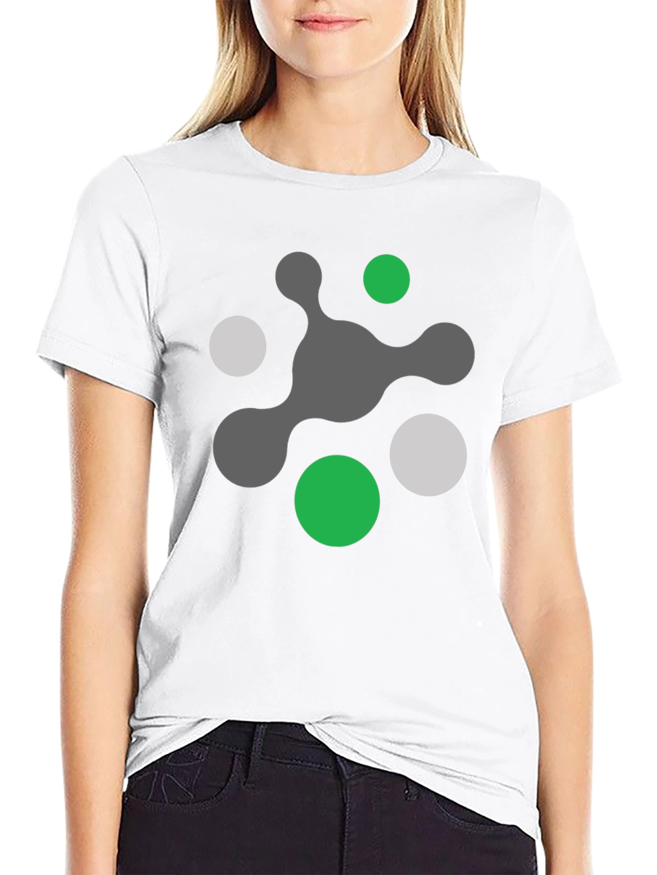 Abstract Graphic Print Black T-Shirt