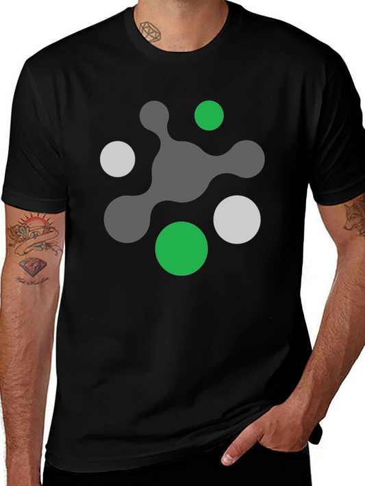 Abstract Graphic Print Black T-Shirt